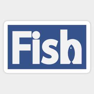 Fish artistic text design Sticker